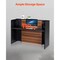 62 Inch Reception Desk with LED Light for Office, Lobby & Salon